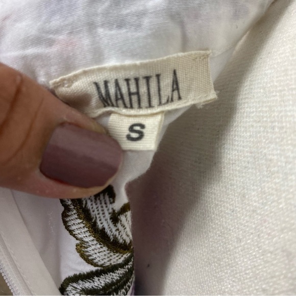 Mahila Floral Embroidered top and Mini Skirt set Sz S - Picture 9 of 11